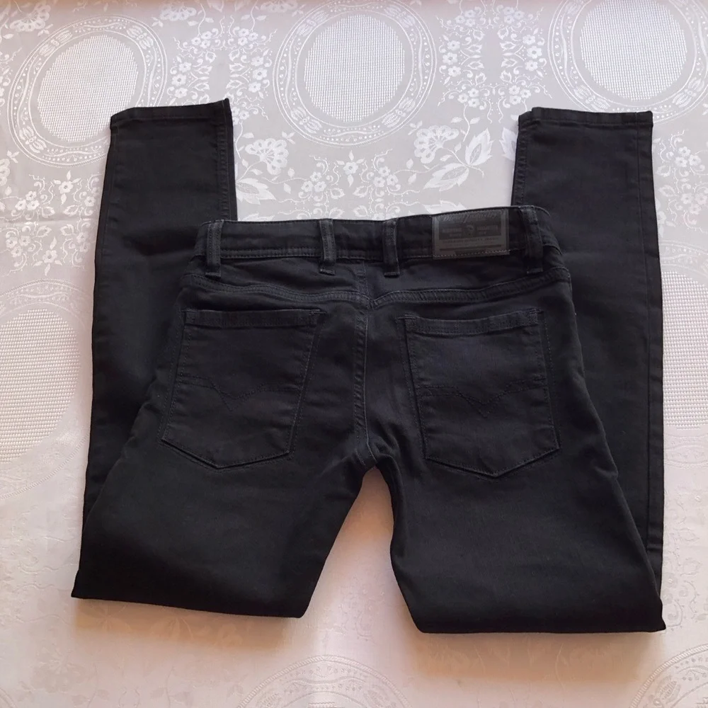 Diesel Industry Sleenker-J-N Slim Black Denim Jeans Pants Boys Kids Size 10Y